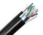 Primus Cable CAT6 Outdoor Bulk Ethernet Cable, Shielded Aerial Solid Copper w/Messenger, 23 AWG 1000FT