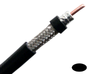 Primus Cable  MIG-240 Low Loss RF 240 Coax Cable Solid BC, Foil+95% TC Braid 1000' Black