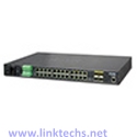 Planet Industrial 24-Port 10/100/1000Mbps with 4-Port Shared SFP Managed Gigabit Switch